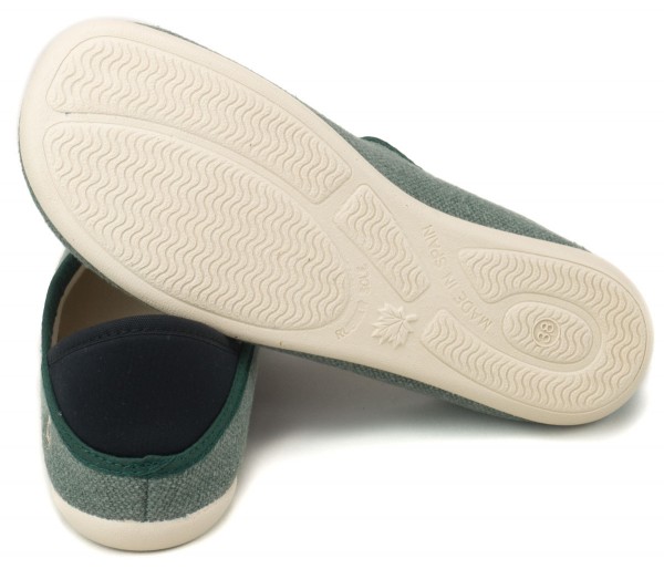 Gottstein ~ Leinen Slipper Slip-On Vegan ~ grün meliert
