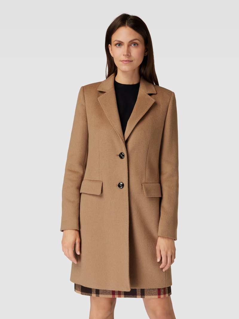 Mantel mit Reverskragen in camel