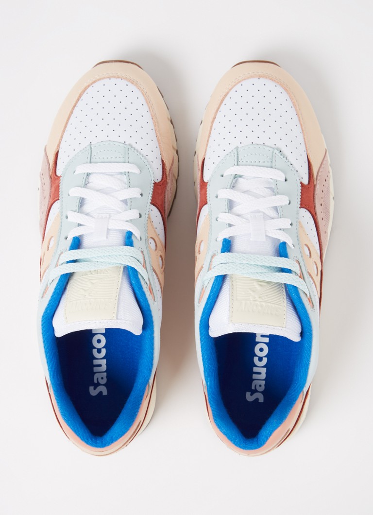 Saucony Shadow 6000 leather sneaker with mesh details