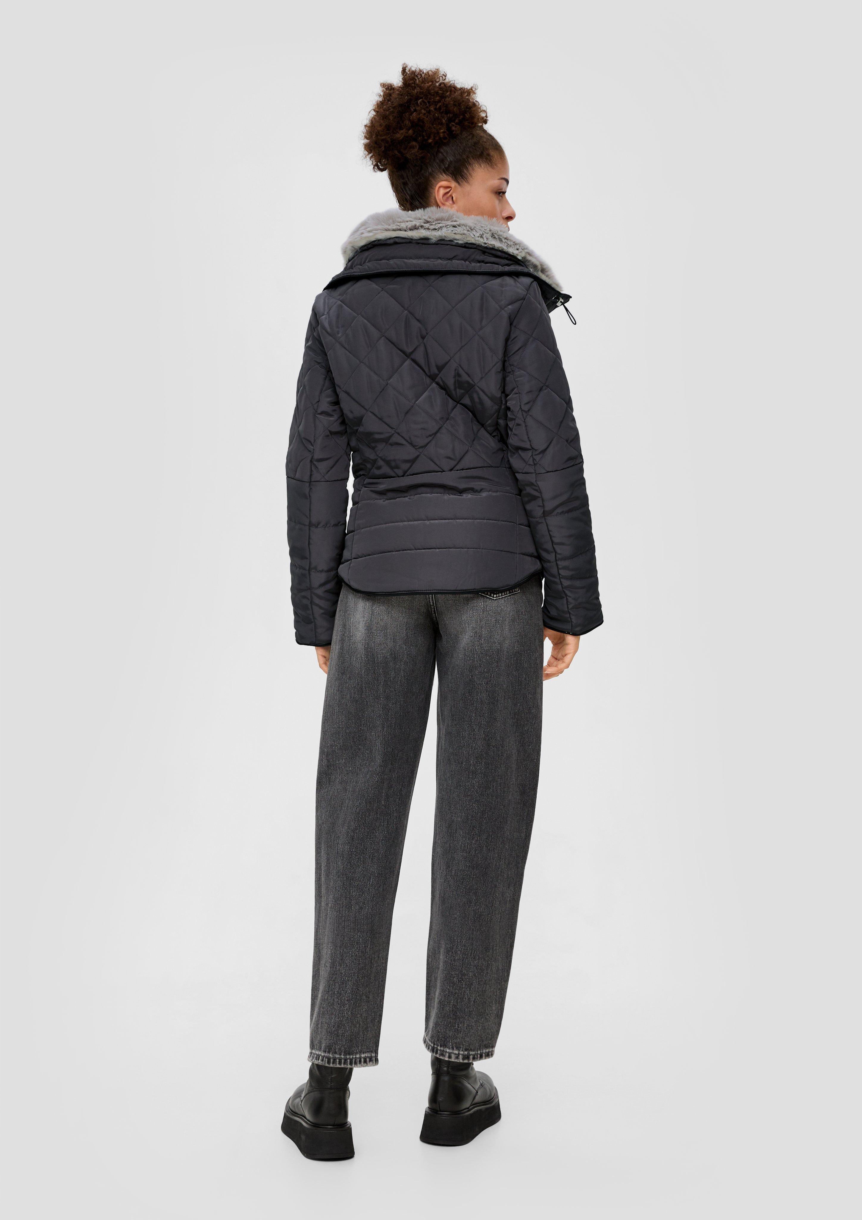 Steppjacke mit abnehmbarem Fellkragen  2115525-9858