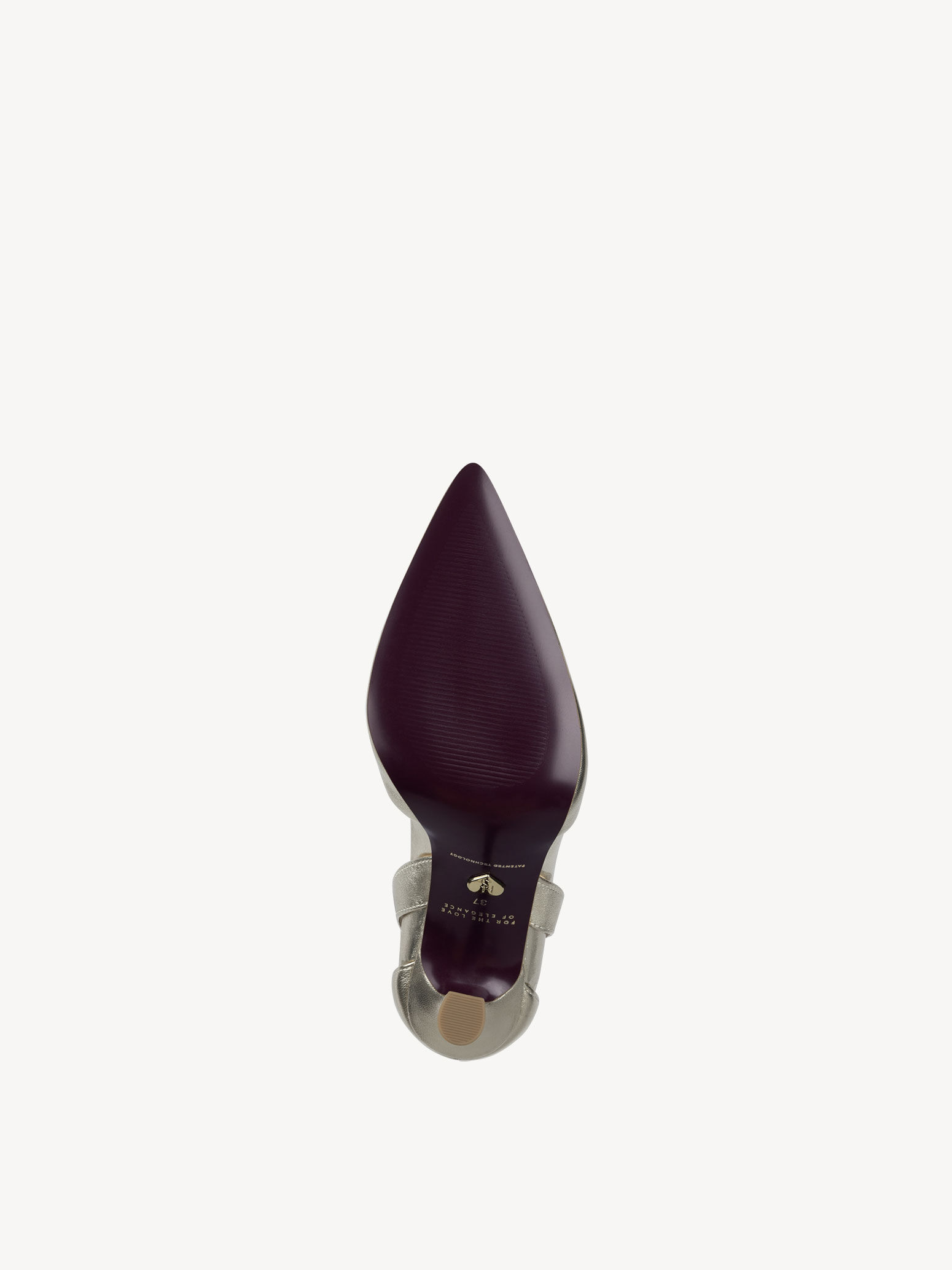 Escarpin en cuir - métallique