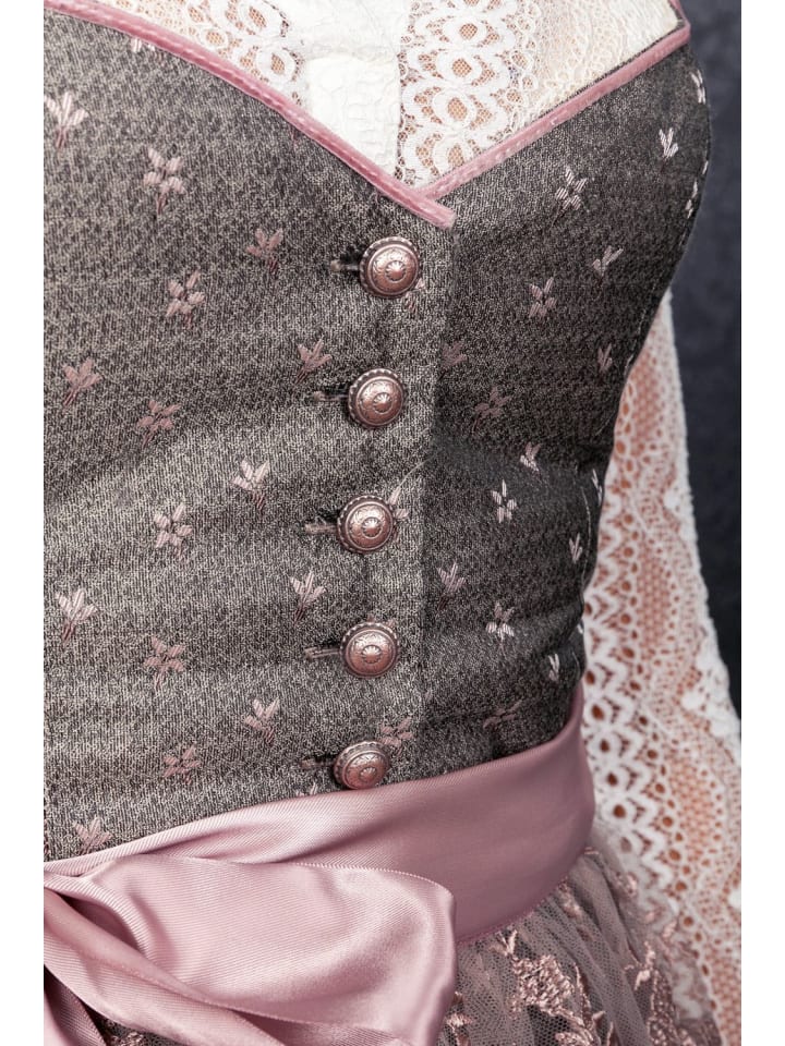 Edelnice Midi Dirndl Claire in silber, rosé günstig kaufen