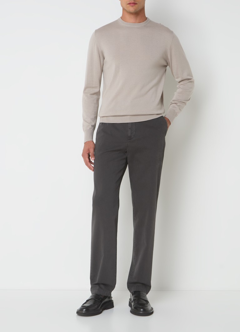 Pantaloni chino Boggi Milano din gabardină, mulați, cu buzunare laterale.