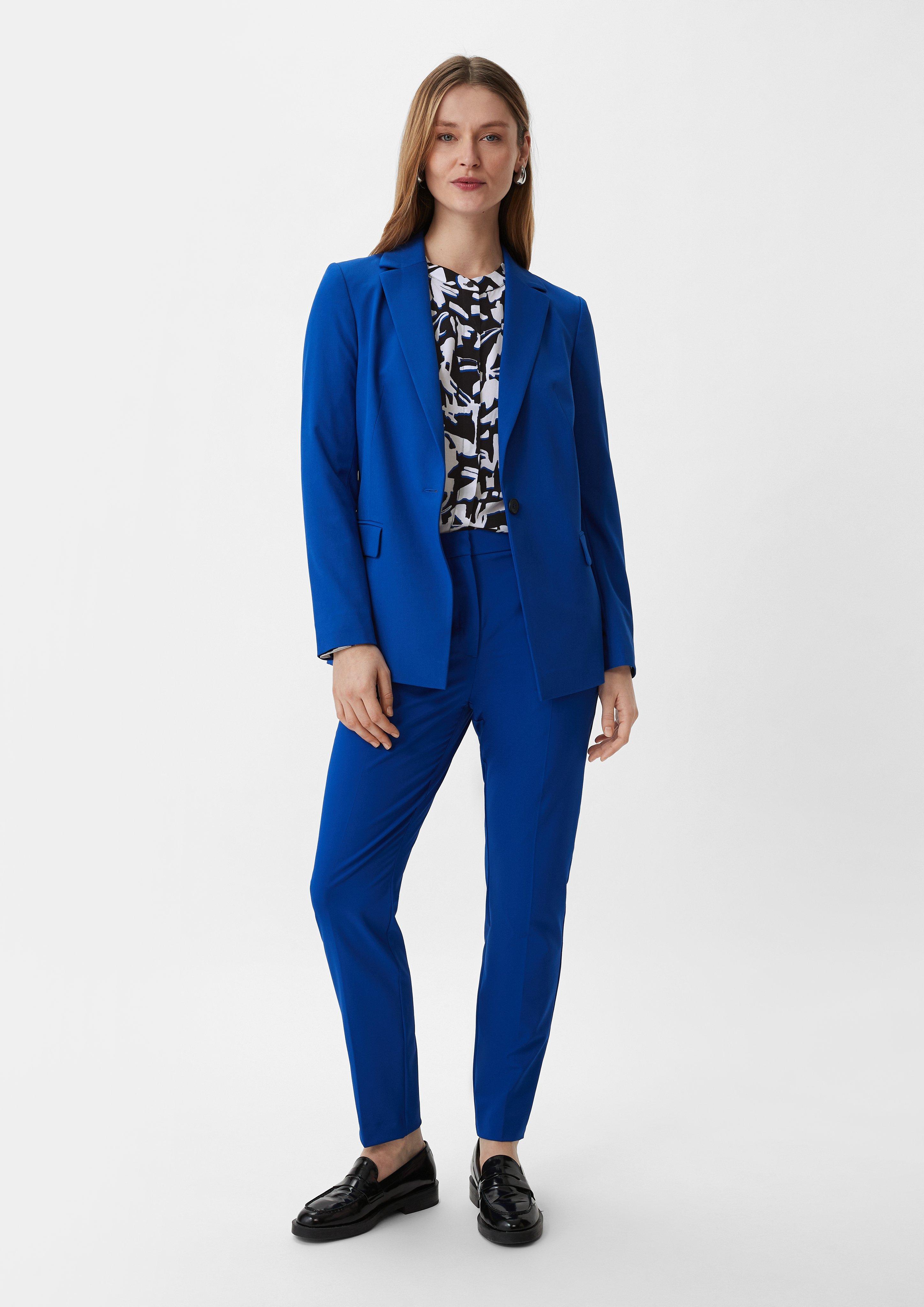 Bluse mit All-over-Print - schwarz