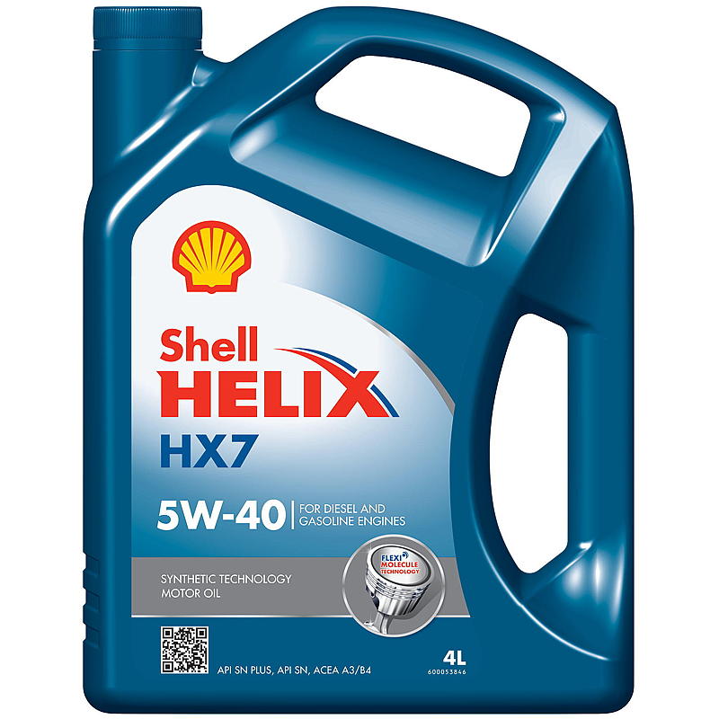 Shell Motorolje 4 l 5W-40 Shell Helix HX7