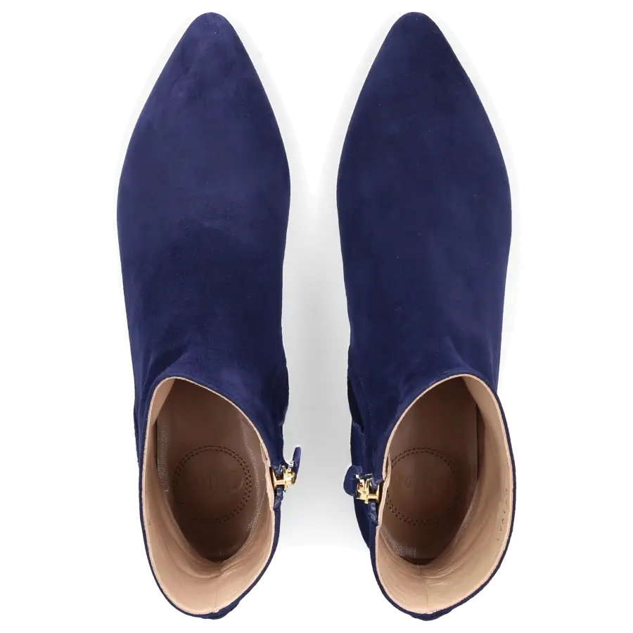 Chloé - Klassische Stiefeletten LAUREN Kalbsveloursleder - blau