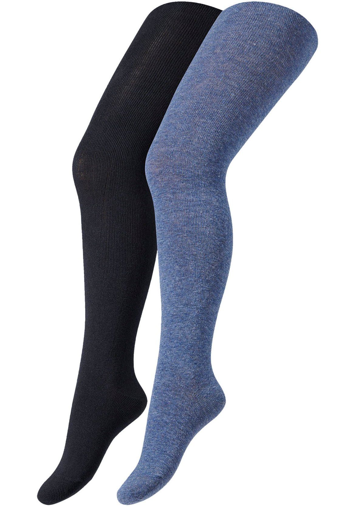 Camano Strumpfhose (Packung 2 St) Bund ohne Gummidruck