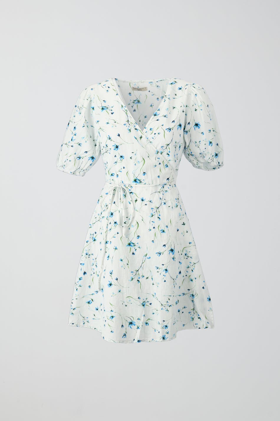 Glimma linen blend wrap dress