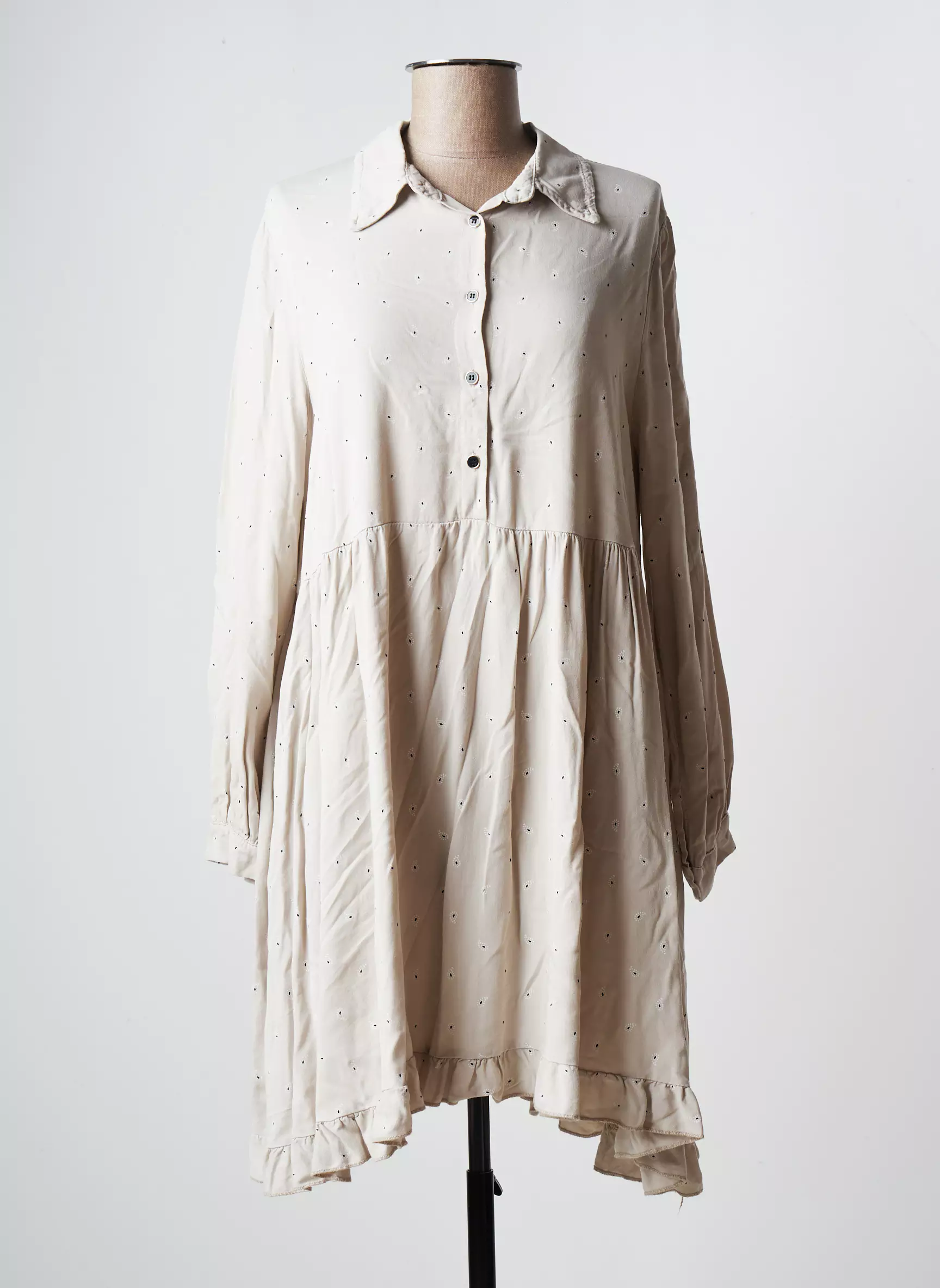 Wiya Robes Mi Longues Femme couleur beige
