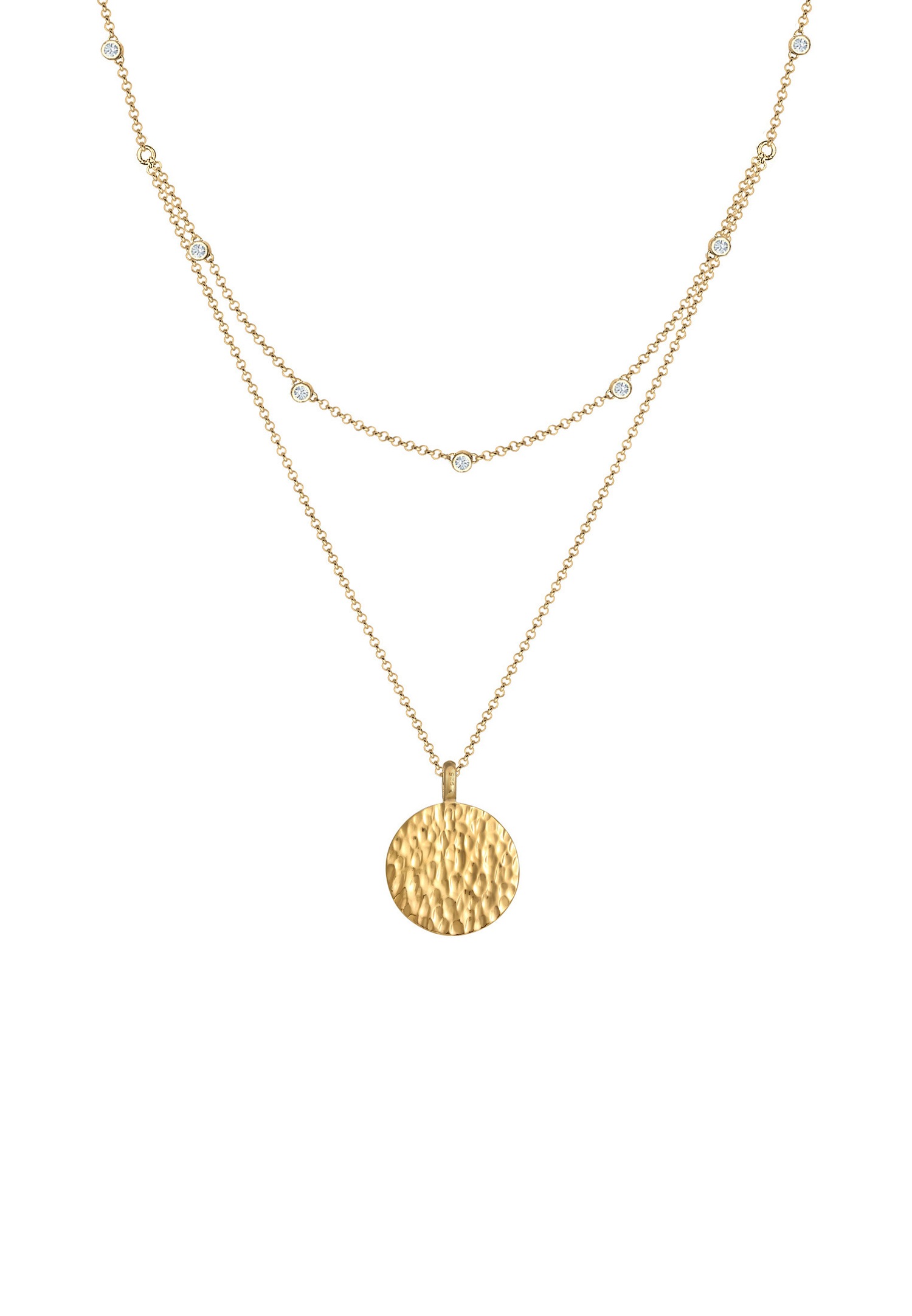 Placa con diseño de pañal vintage para mujer de Elli con cristales de plata de ley 925.