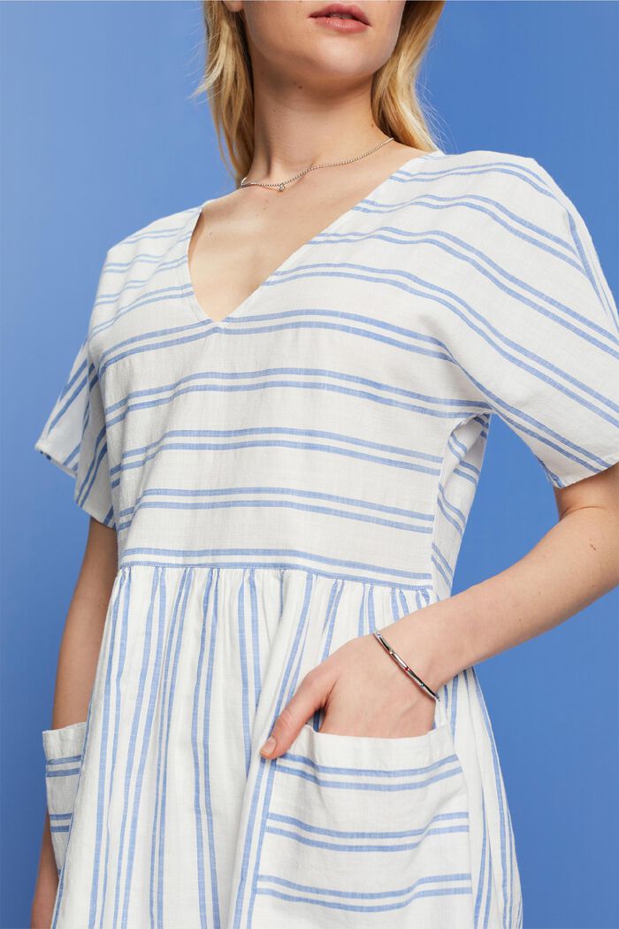 Gestreiftes Minikleid, 100 % Baumwolle
