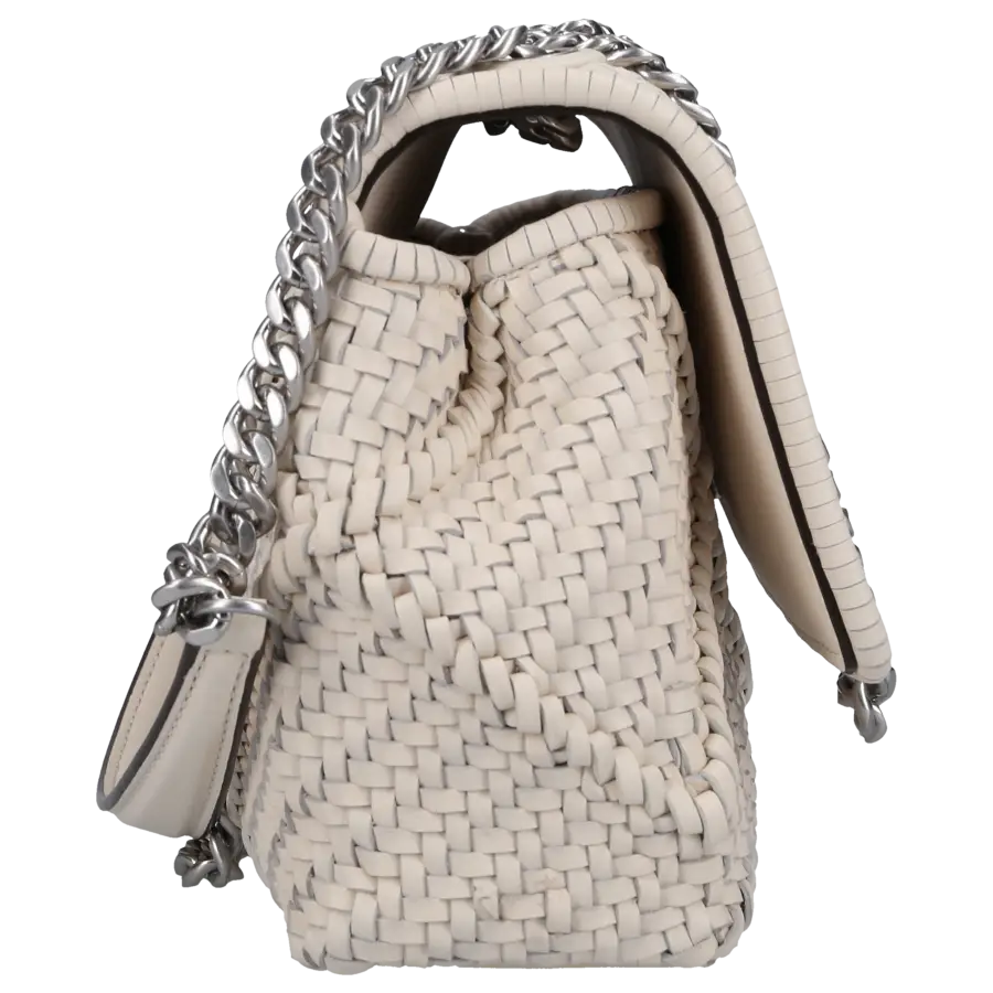 Tory Burch - Schultertasche KIRA Kalbsleder - beige