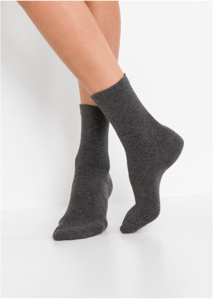Socken mit druckfreiem Bündchen (4er Pack) mit Bio Baumwolle