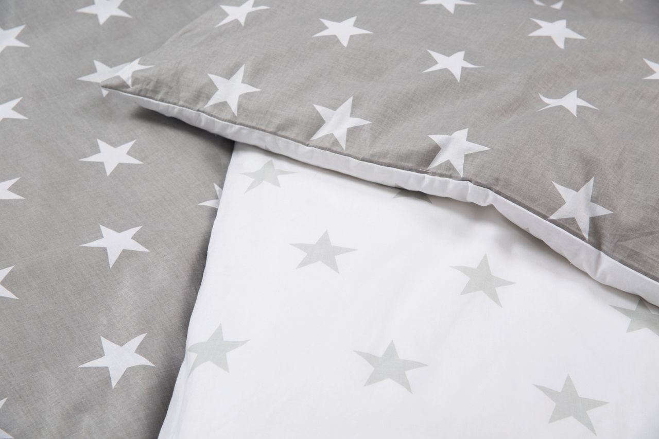 Roba Bettwäsche 2-tlg 'Little Stars', 100x135 cm, 100% Baumwolle, Decken-& Kissenbezug