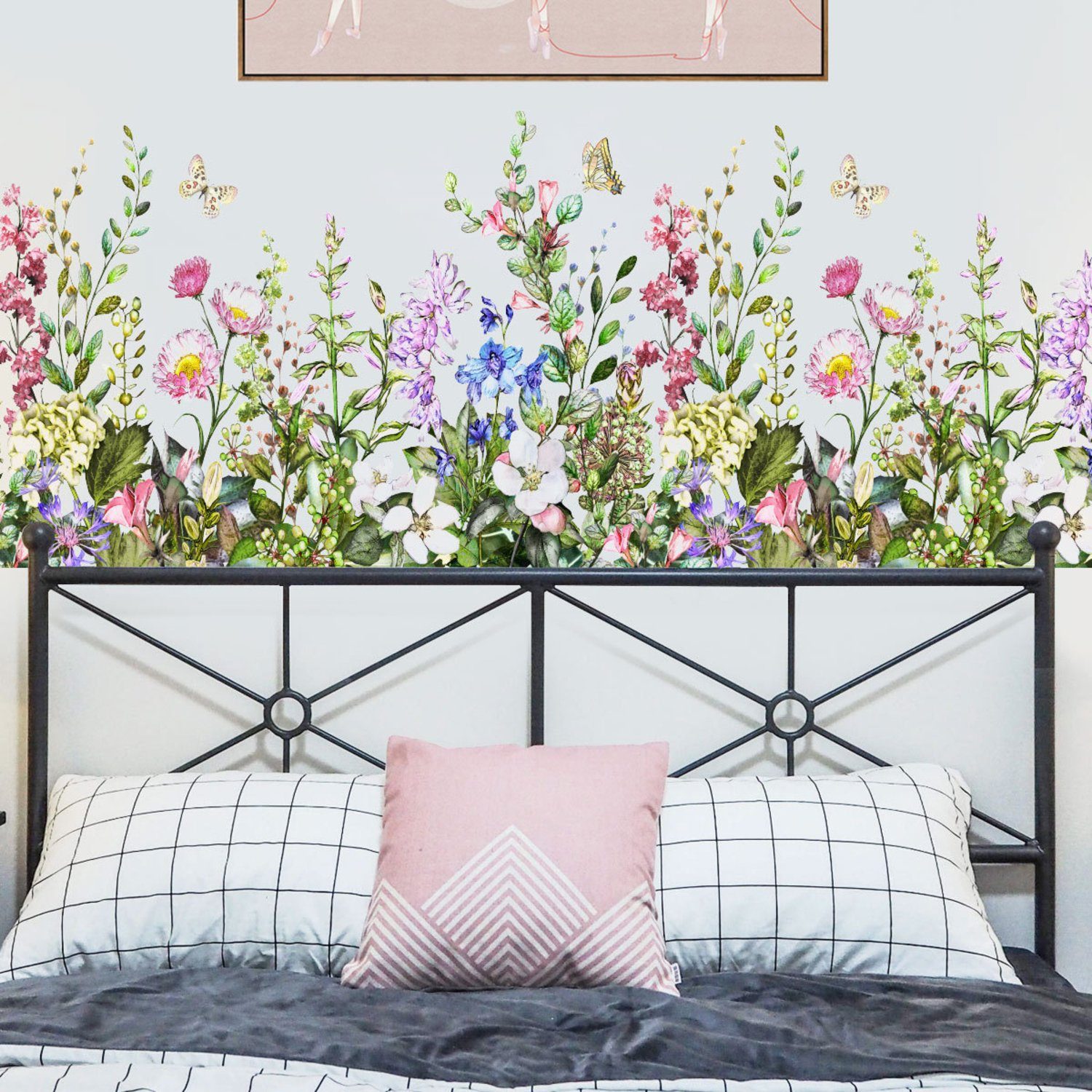 Fensterfolie Blüte Reben Pflanze Wandtattoo Wandsticker, Abnehmbare Blumenmuster, Devenirriche
