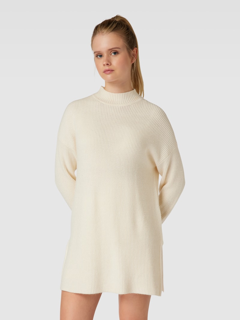 Strickkleid mit Turtleneck Modell 'KATIA' in beige