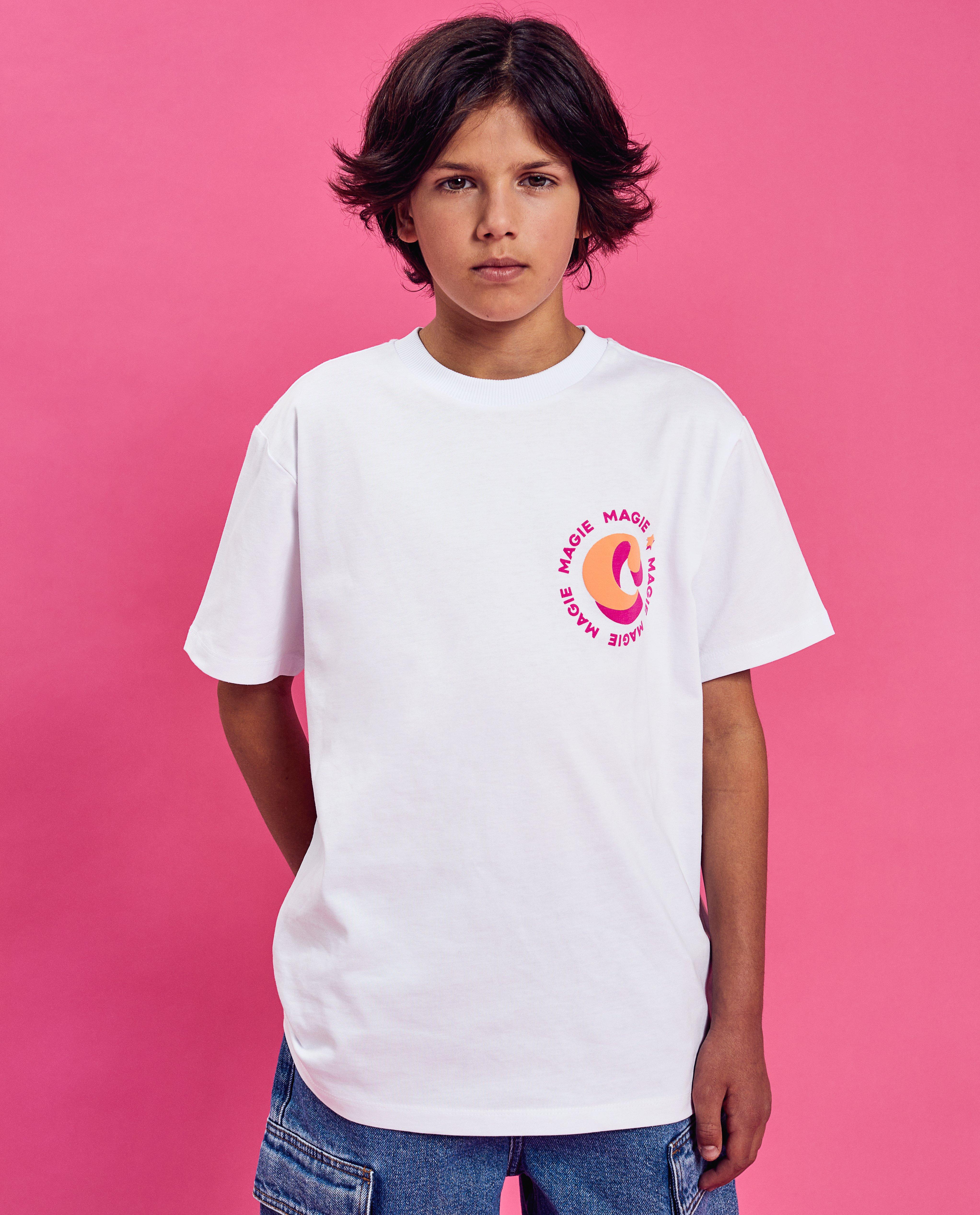 Tricou CAMILLE MAGIC seaside tour, unisex, 4-14 ani, alb