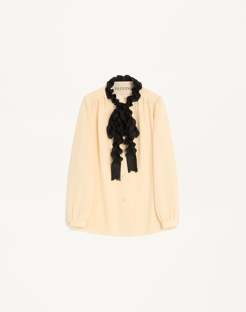 Camisa de crepe de chine