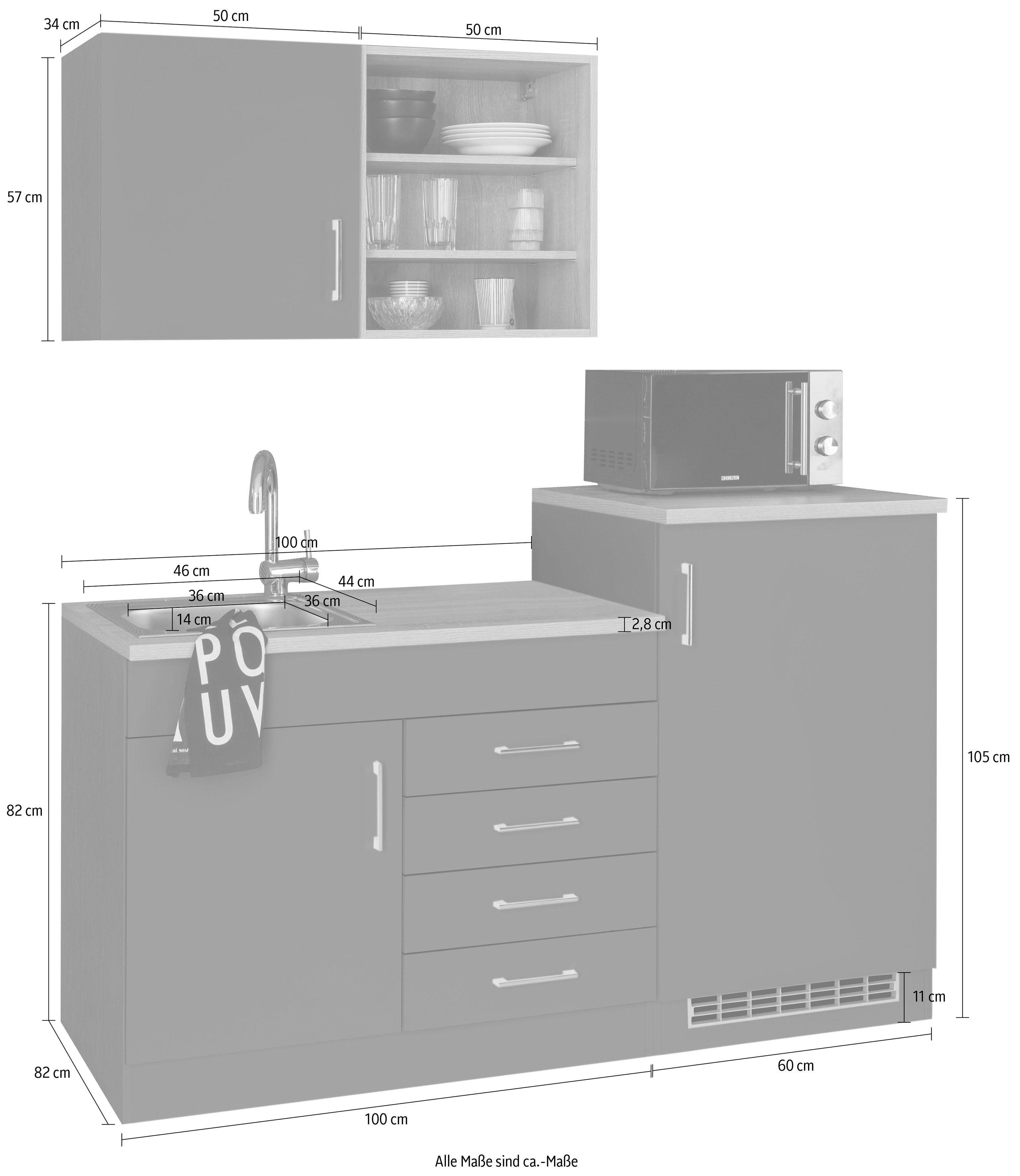 HELD MÖBEL Küche Mali, Breite 160 cm, mit E-Geräten
