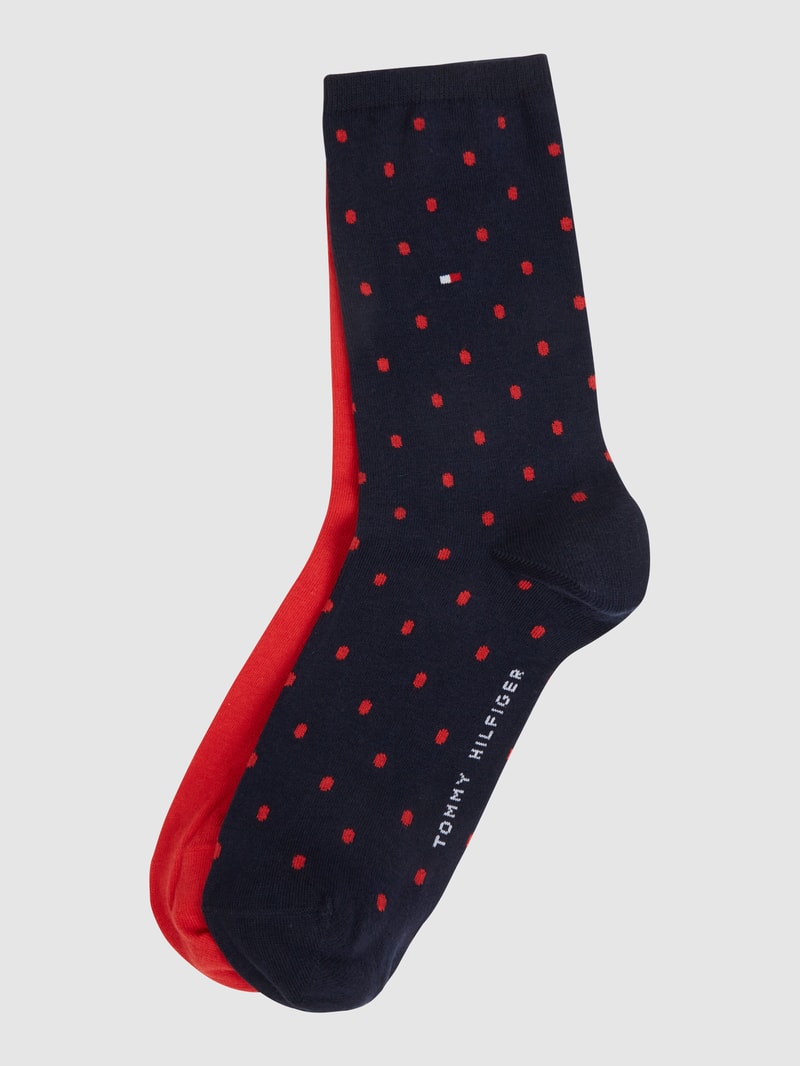Socken mit Stretch-Anteil im 2er-Pack in rot