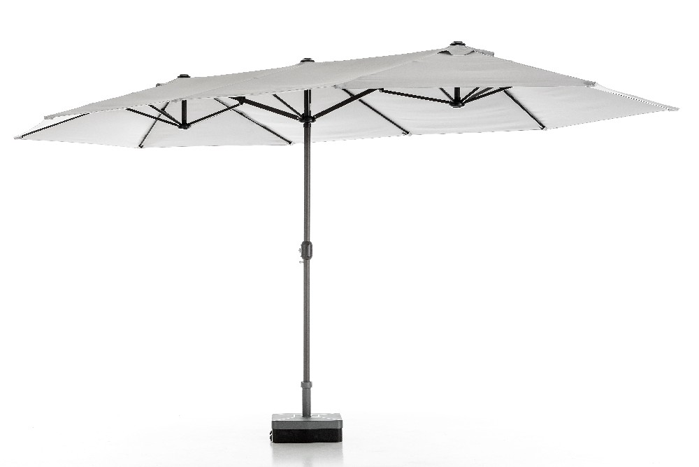 Solax Sunshine XXL-Oval-Sonnenschirm, Grau