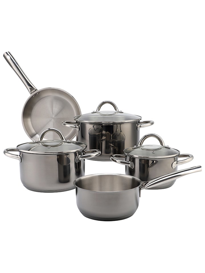 Echtwerk 8tlg. Kochtopf-Set in Schwarz günstig kaufen onesize