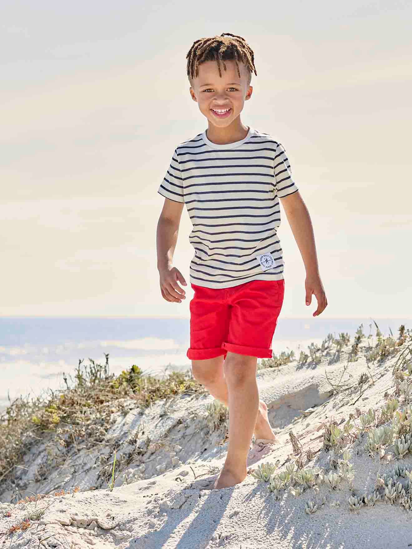 Vertbaudet Jungen T-Shirt mit Streifen Oeko-Tex - gelb gestreift