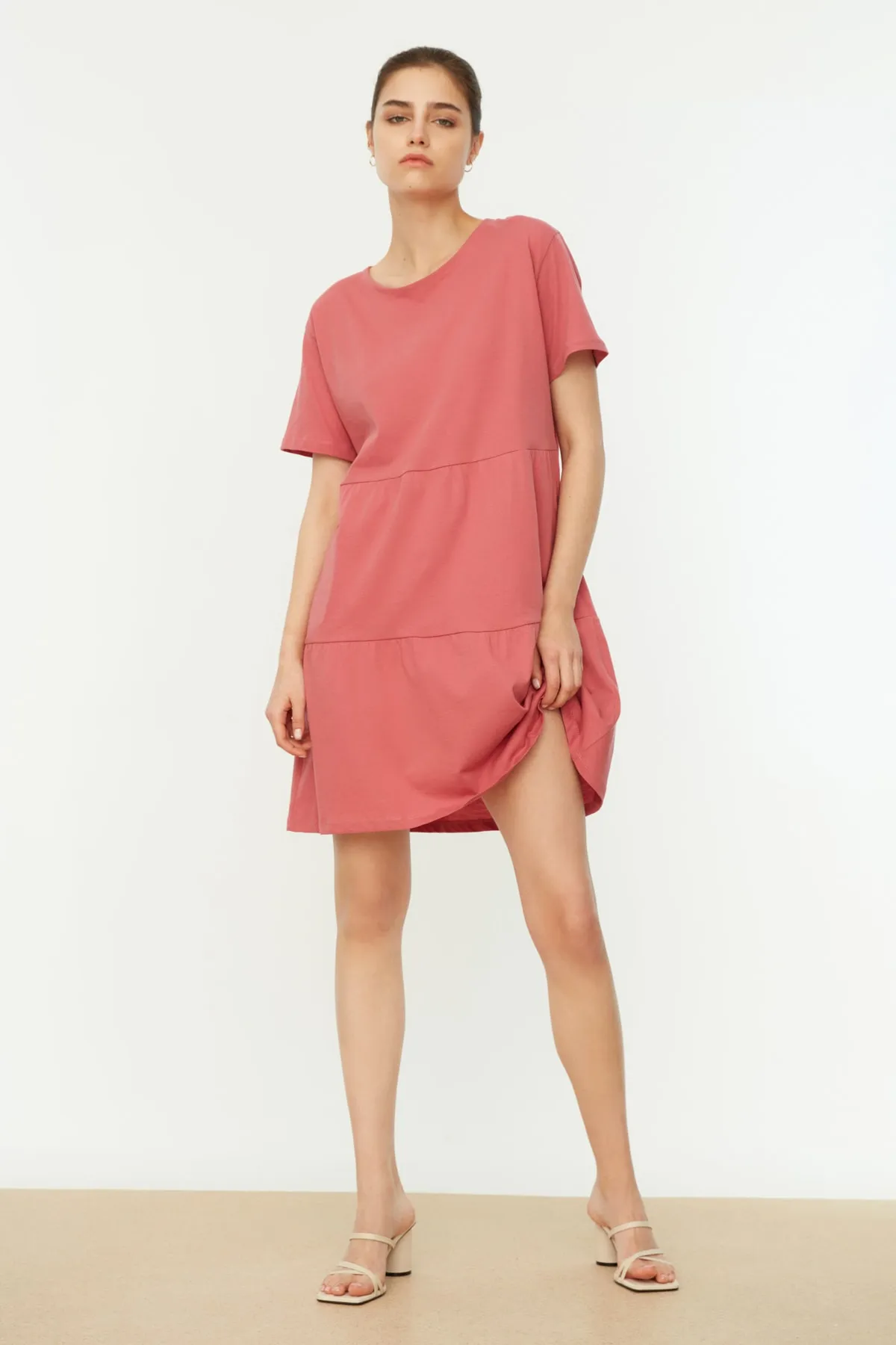 Trendyol Collection  Dusty Rose Basic Strickkleid TWOSS20EL2347