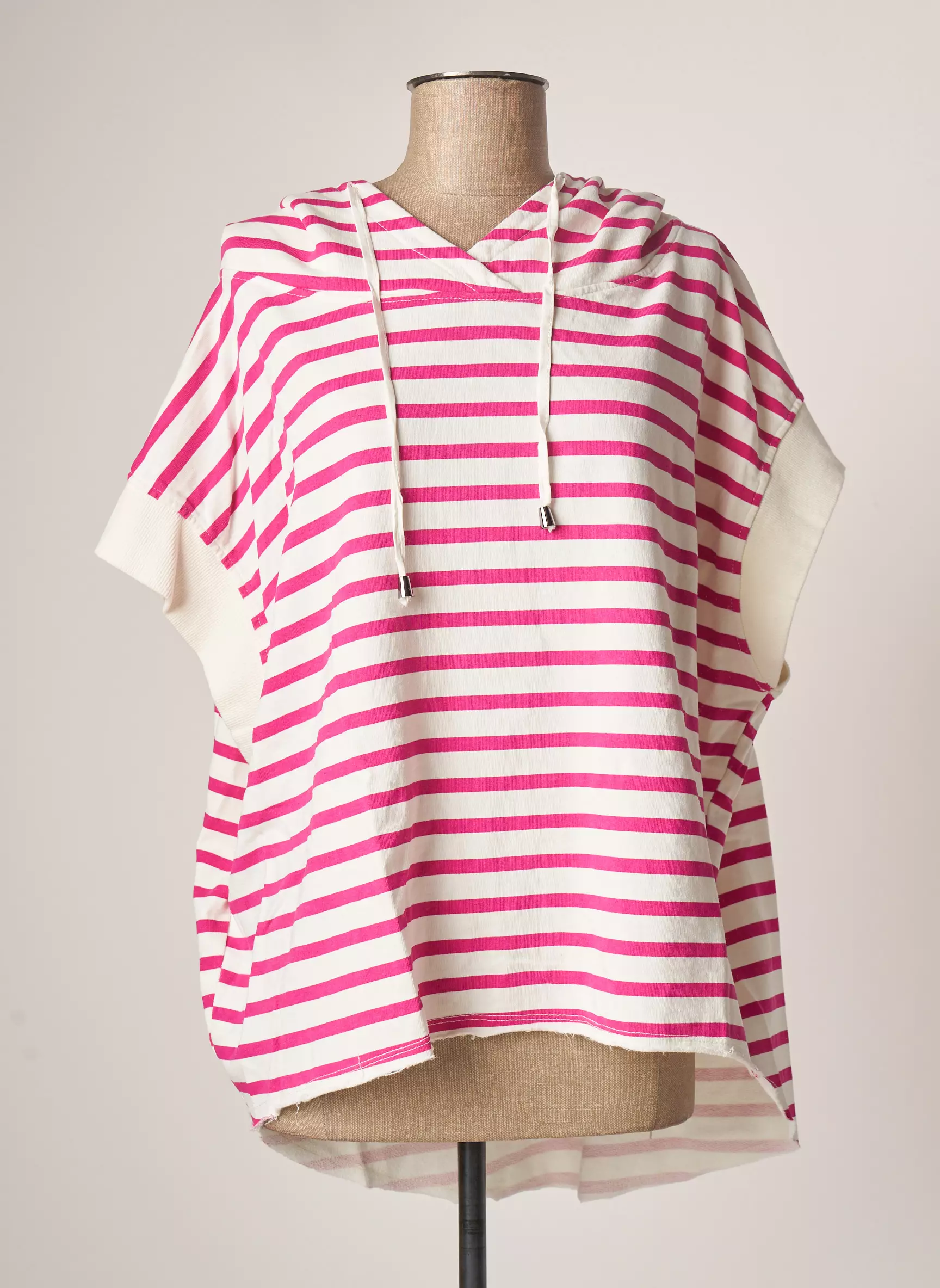 Studio Parisien Sweat Capuche Femme couleur rose