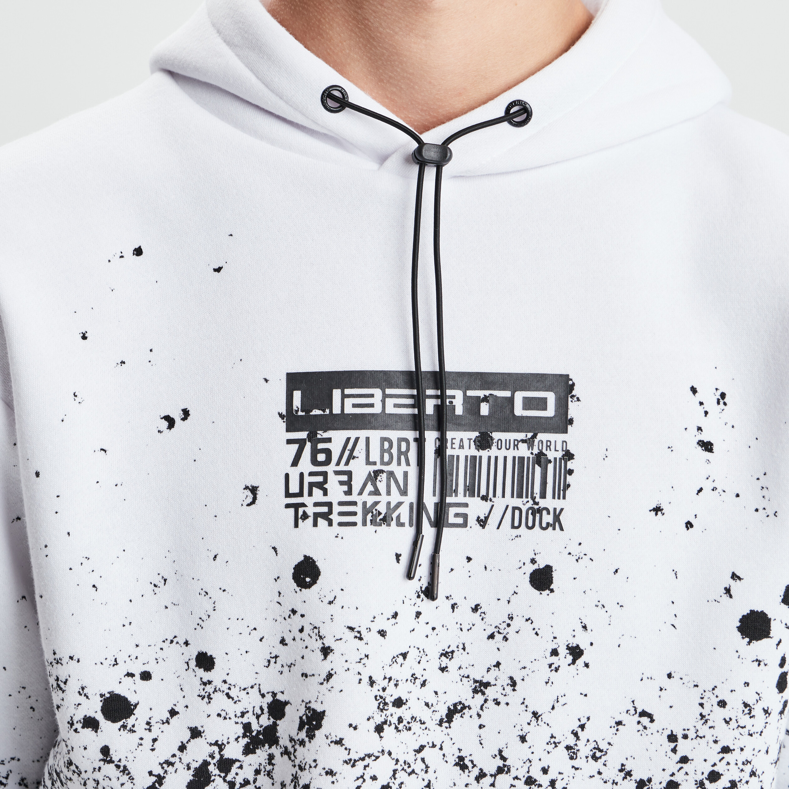 Sweat à capuche hoodie blanc homme | La Halle