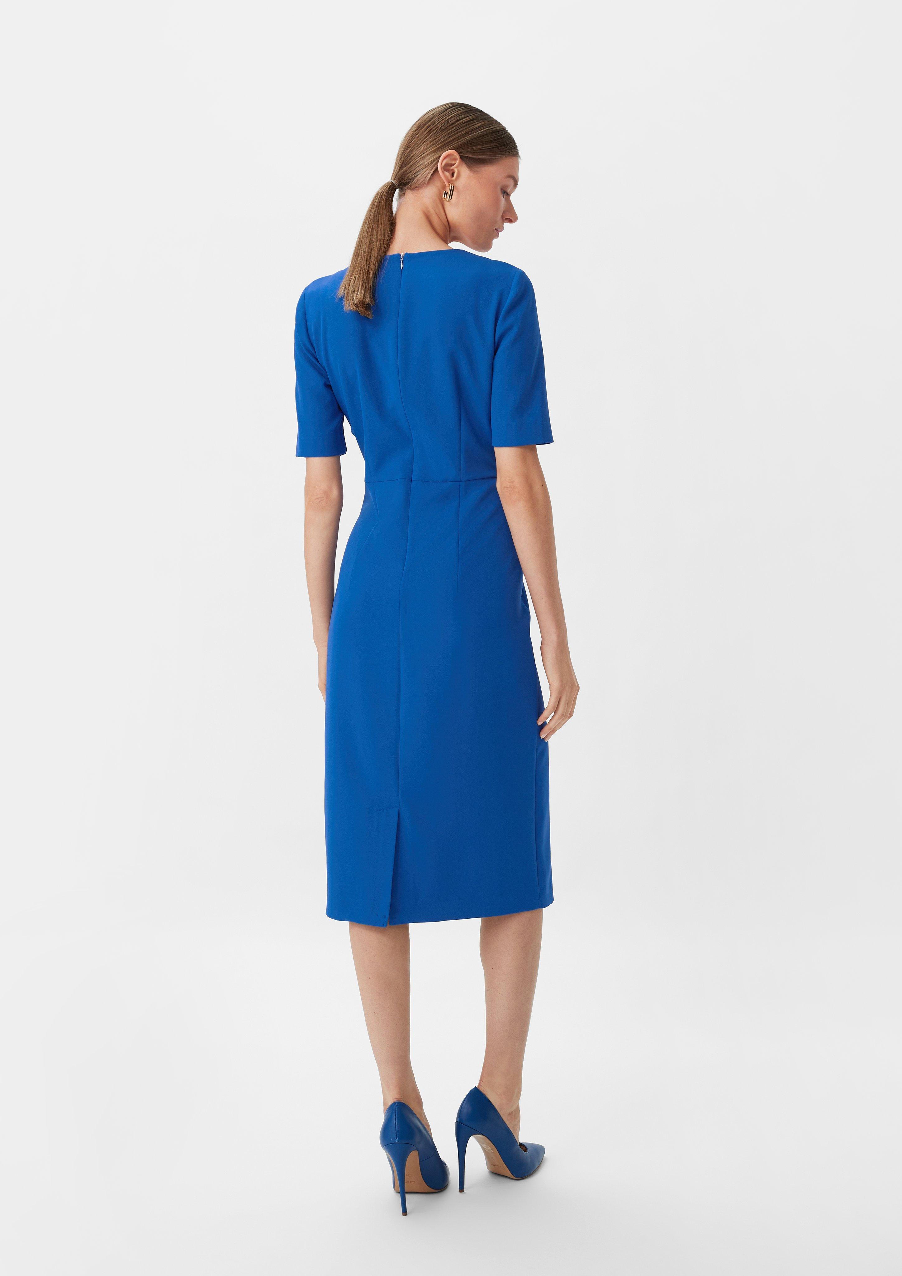 Kleid mit Volant-Detail - royalblau
