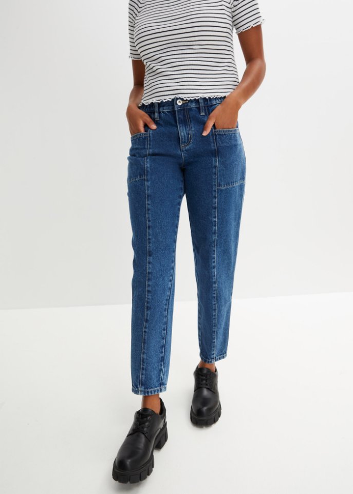 Barrel Jeans aus reiner Baumwolle