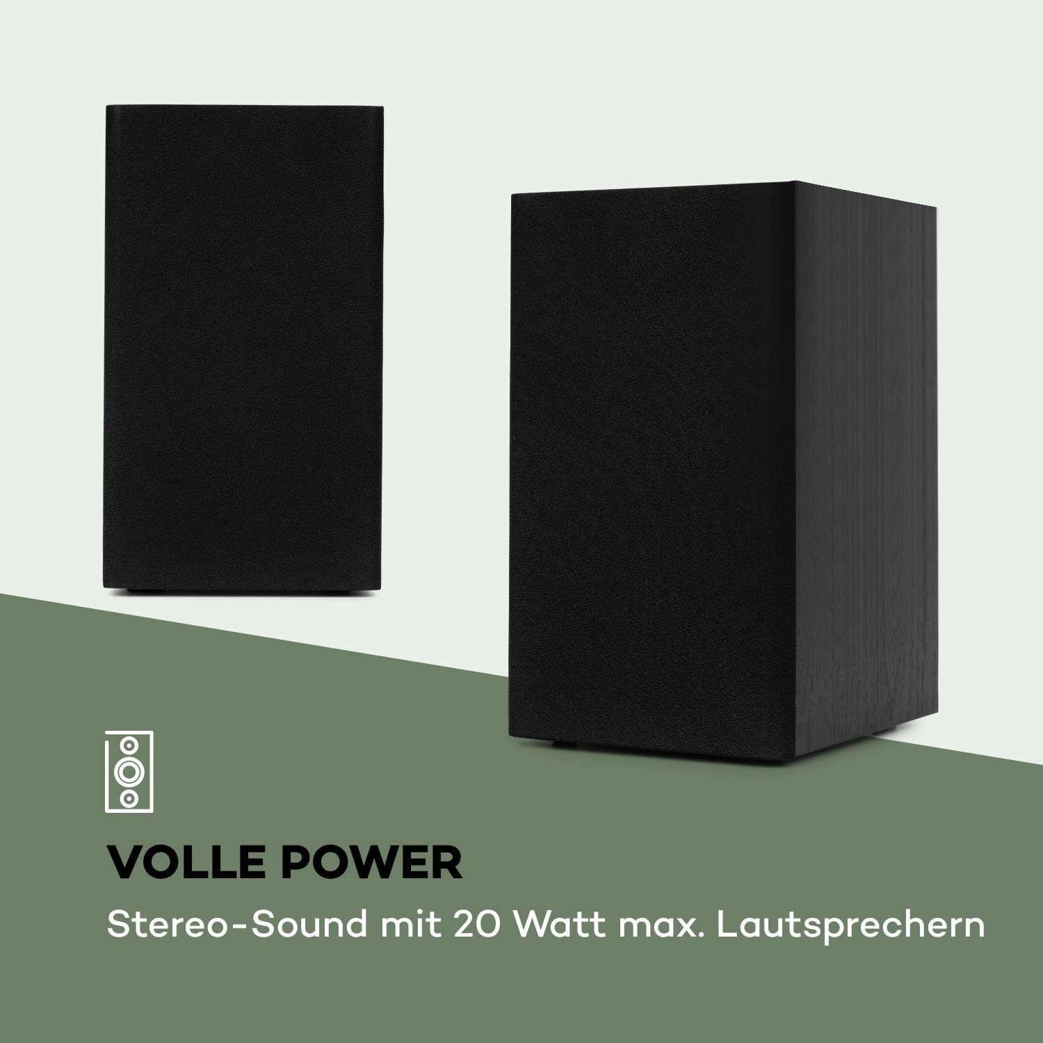 Auna Connect System S Stereoanlage (Internet/DAB+/FM Radio, 5 W, Internetradio Küchenradio Digitalradio mit Bluetooth Musikanlage)