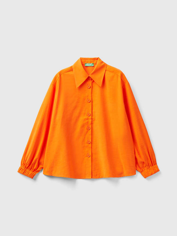 Benetton Hemd in Orange günstig kaufen