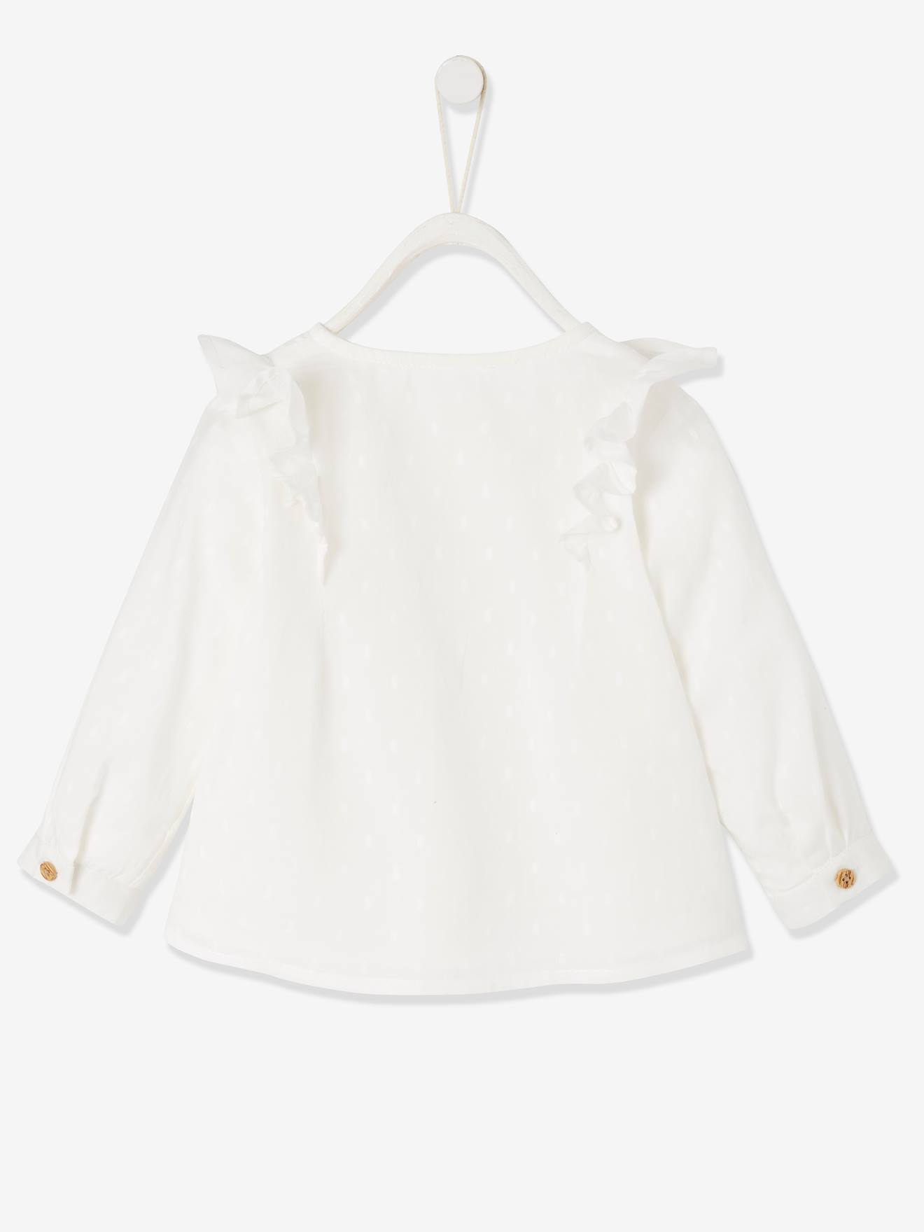 Blouse volantée bébé fille ivoire