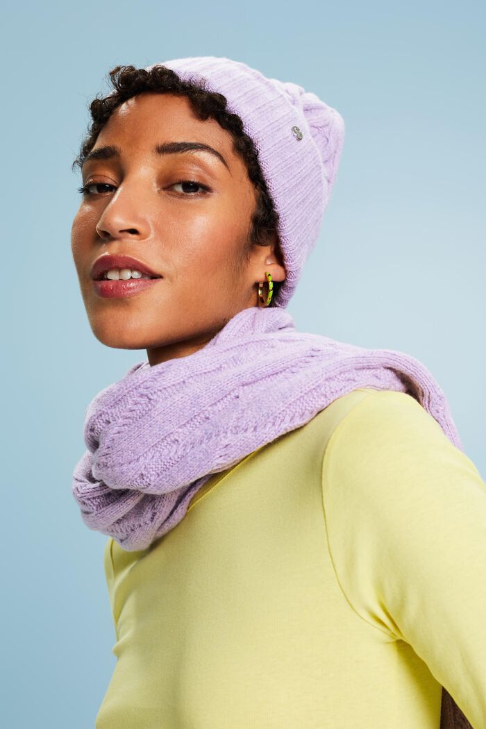 Geschenk-Set: Beanie und Schal aus Wollmix