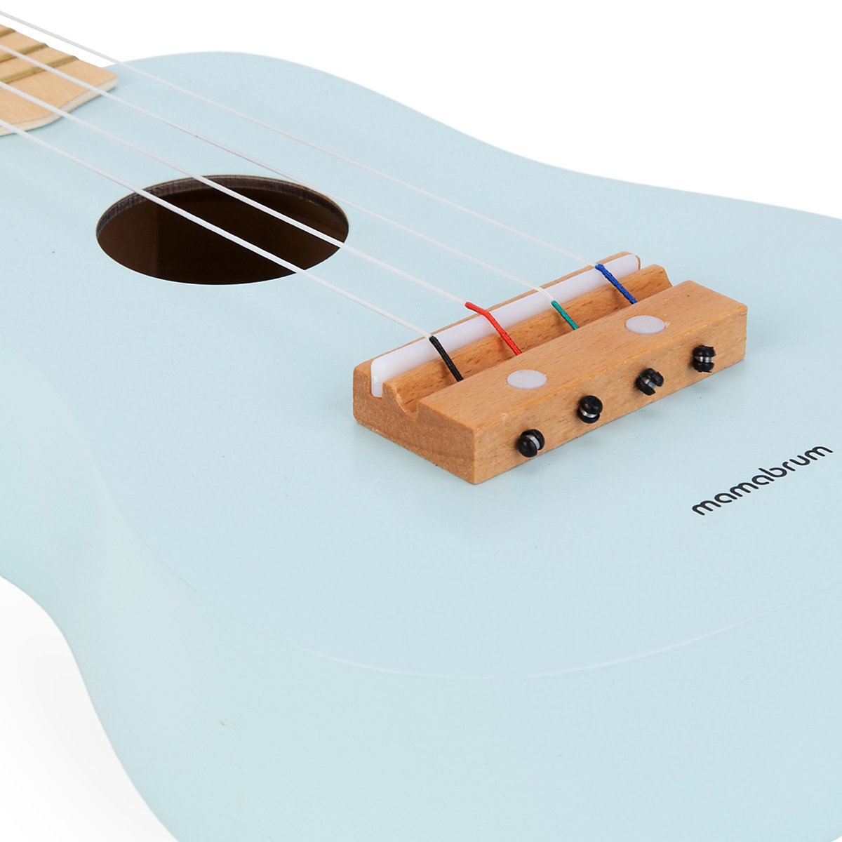 Holzgitarre – Ukulele – blaue Farbe, lehrt einfache Akkorde, stimuliert den Hörsinn, Nachahmung eines echten Instruments, schöne Klänge