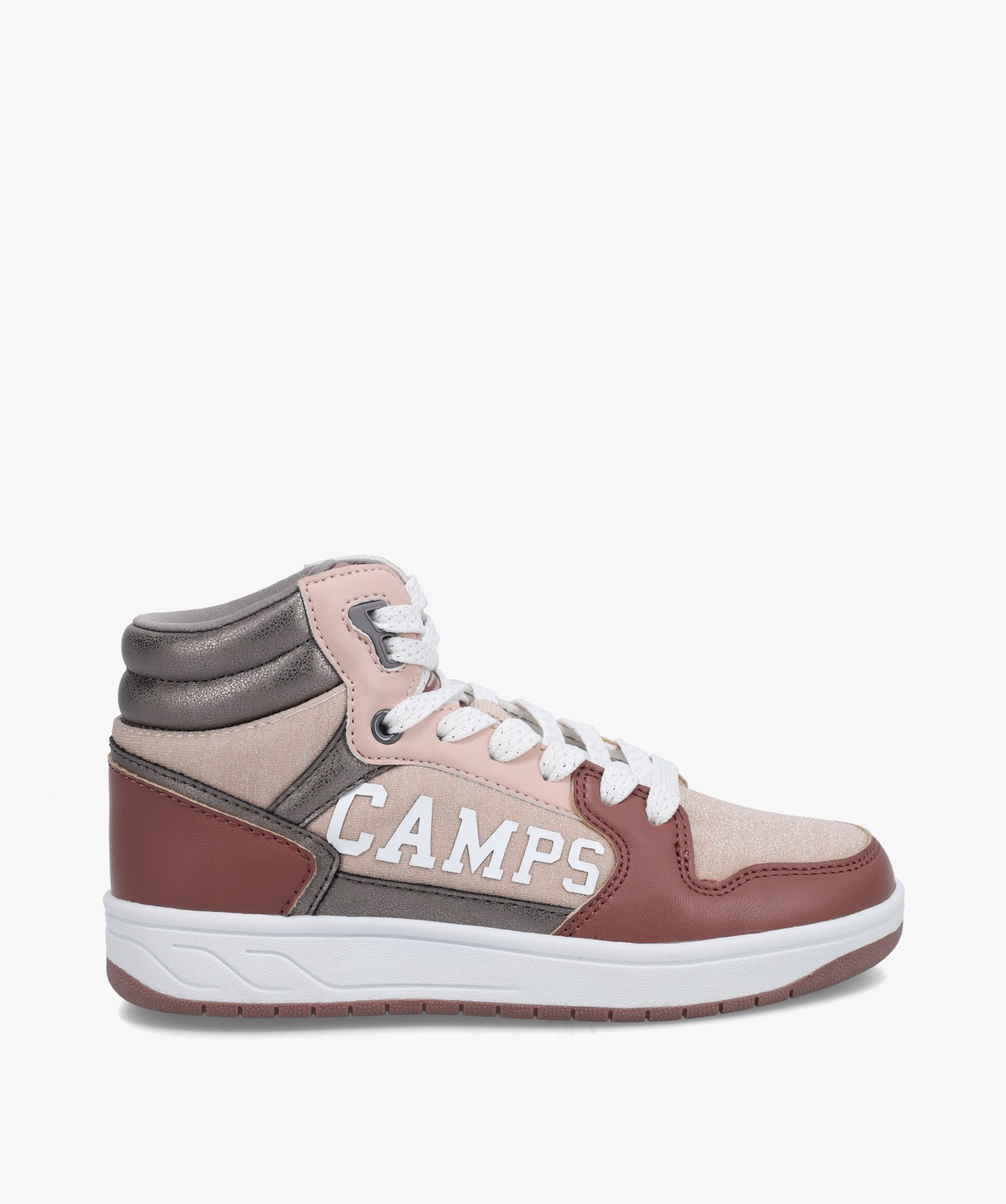 Baskets fille mid-cut à détails brillants - Camps United rose | GEMO