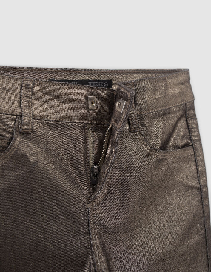 Jean SKINNY champagne enduit fille