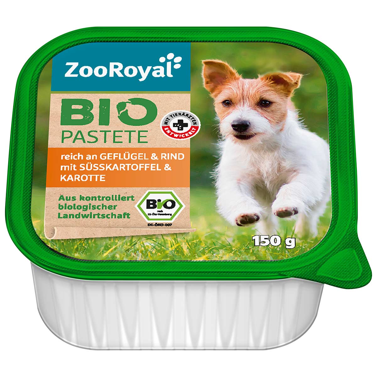 ZooRoyal Bio Pastete Geflügel & Rind mit Süßkartoffel & Karotte