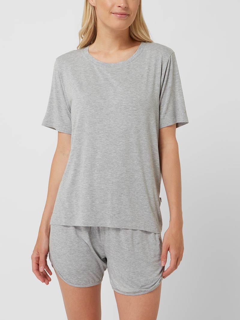 Pyjama mit kurzen Ärmeln in silber meliert