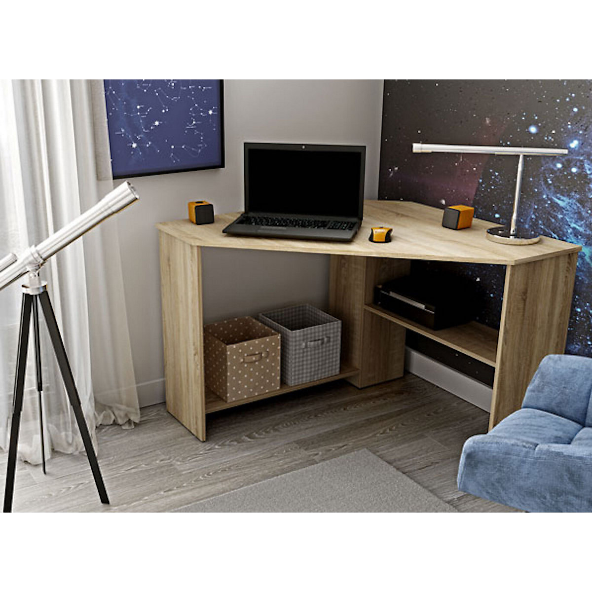 Eckschreibtisch Schreibtisch Rabat 80x80x73cm