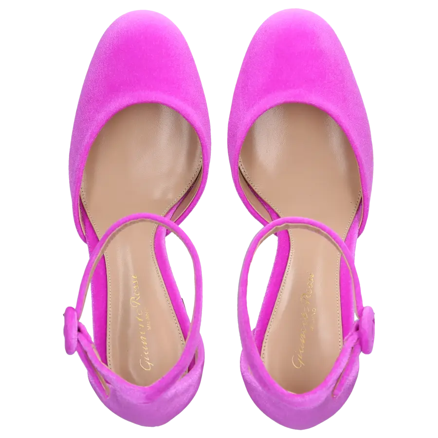 Gianvito Rossi - Pumps HOLLY D'ORSAY Samt - pink