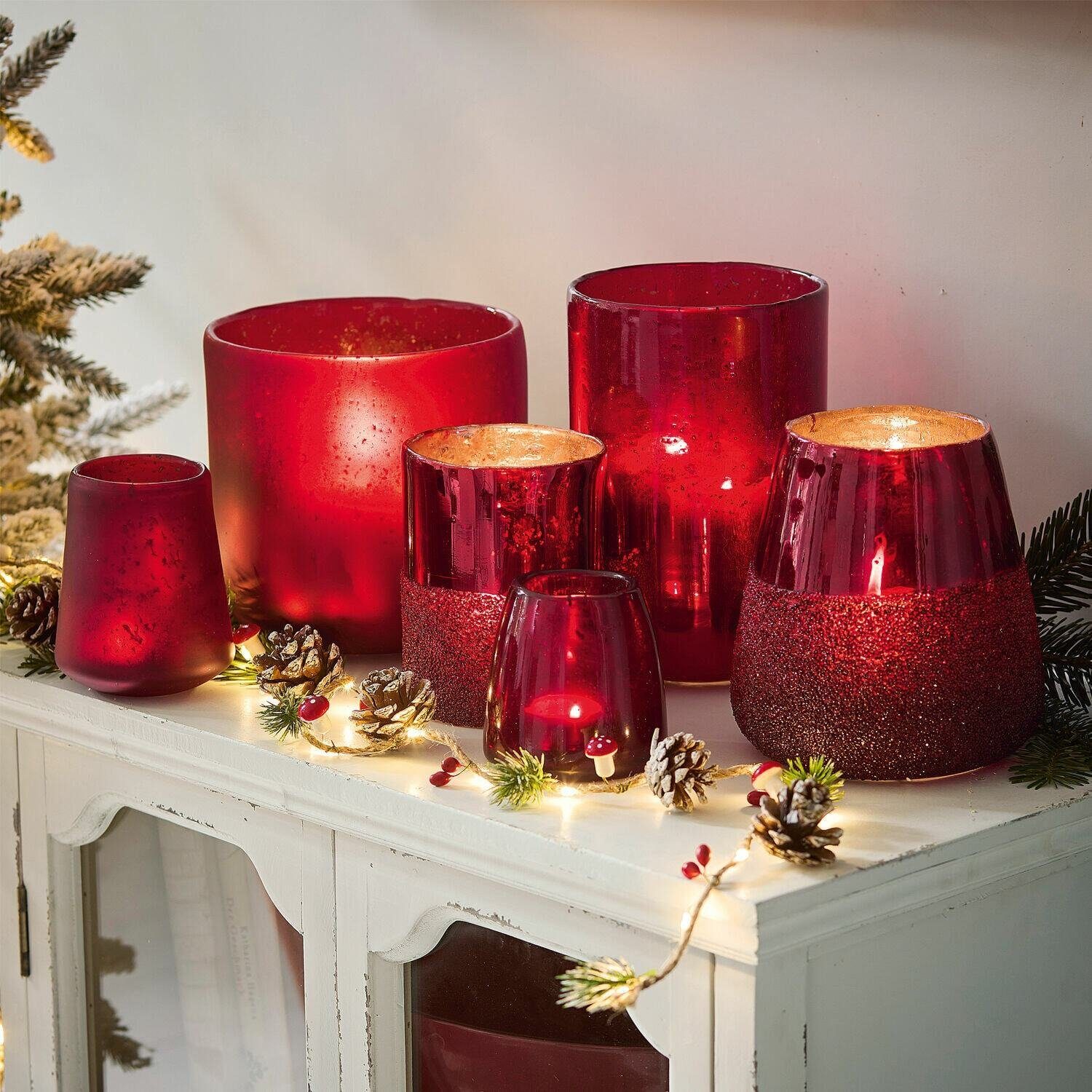 Mirabeau Windlicht Windlicht 6er Set Paro rot