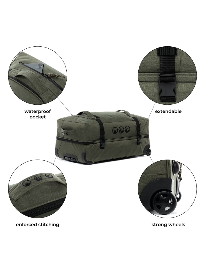 SONS OF ALOHA Reisetasche Reisetasche mit Rollen groß | Duffle 80 cm XXL 140L in grün günstig kaufen