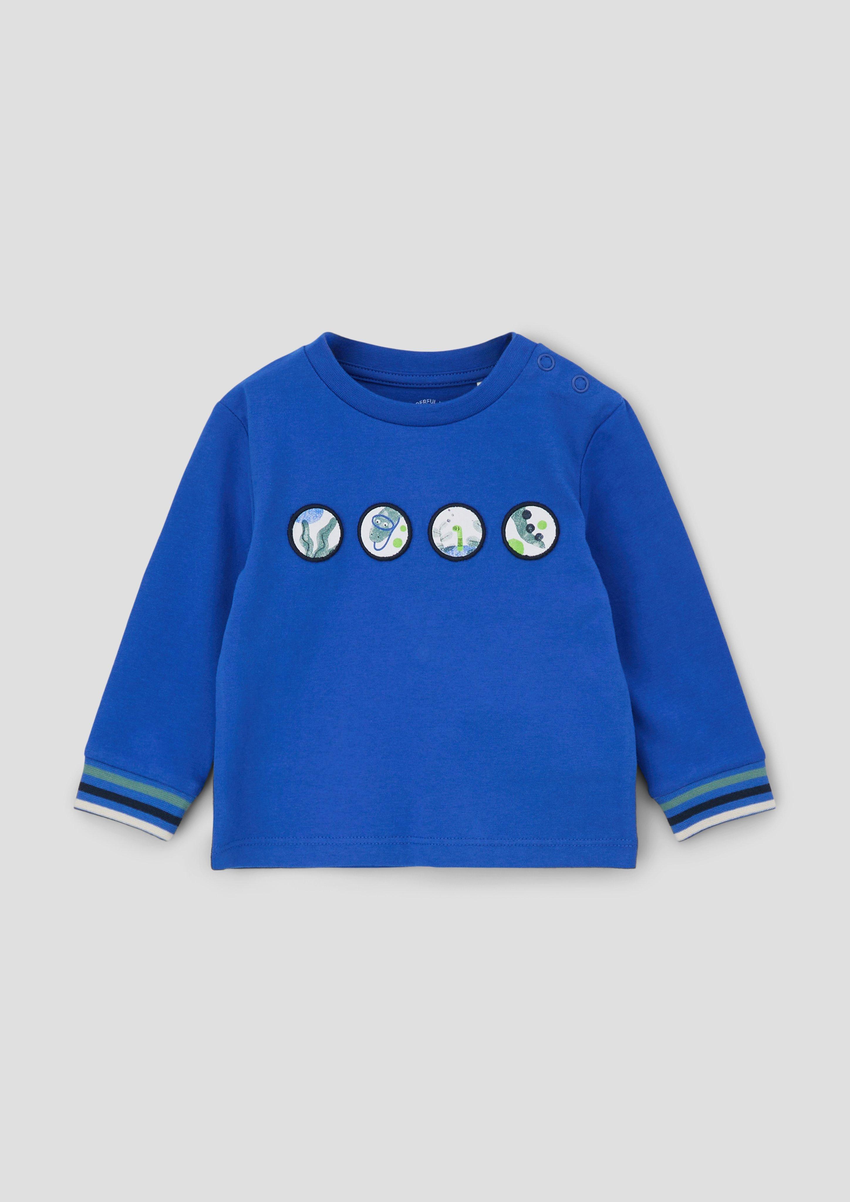Longsleeve mit Dino-Applikation  2133862-5588
