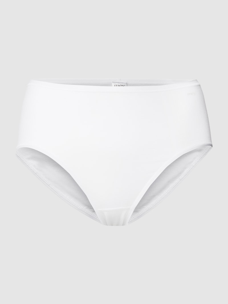 Slip mit Label-Print Modell 'Superfine' in weiß