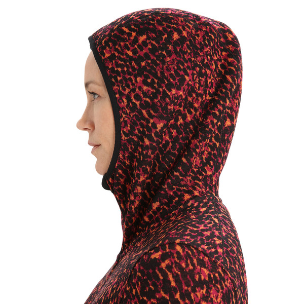 ELEMENTAL LS ZIP HOOD LICHEN Damen - Fleecejacke