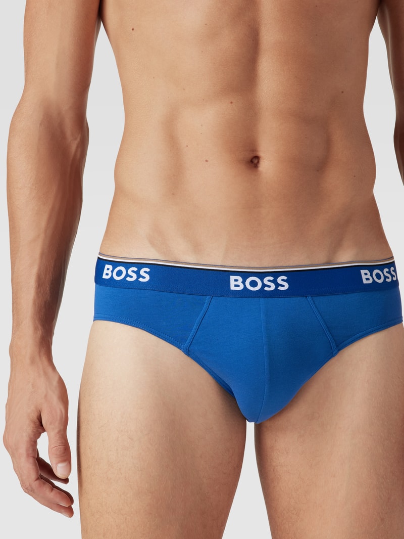 Slip mit Label-Details im 3er-Pack Modell 'Power' in rot