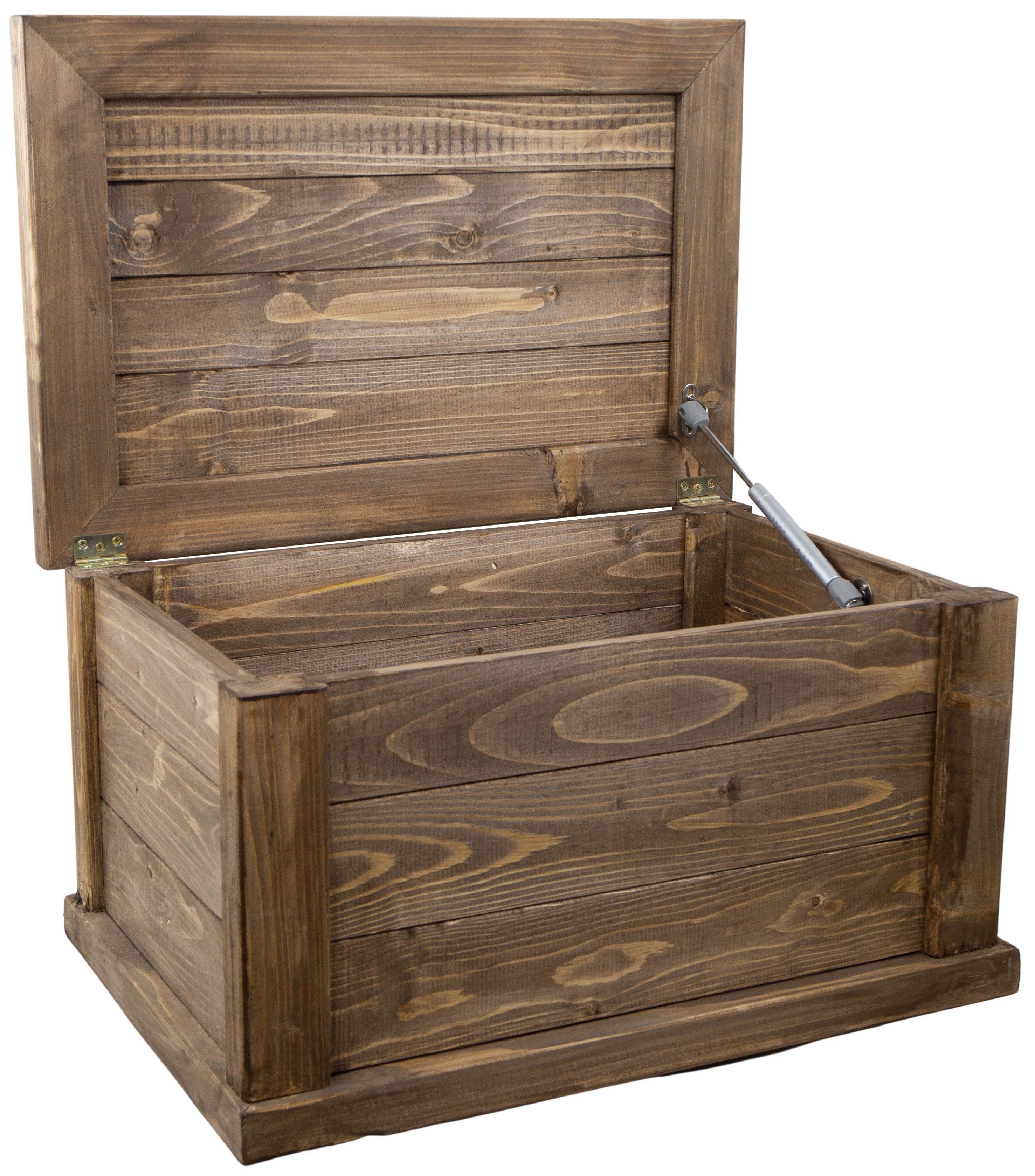 Kistenkolli Altes Land Allzweckkiste massive Holztruhe UK braun mit Zylinder 60x40x34cm Schatztruhe Spielze
